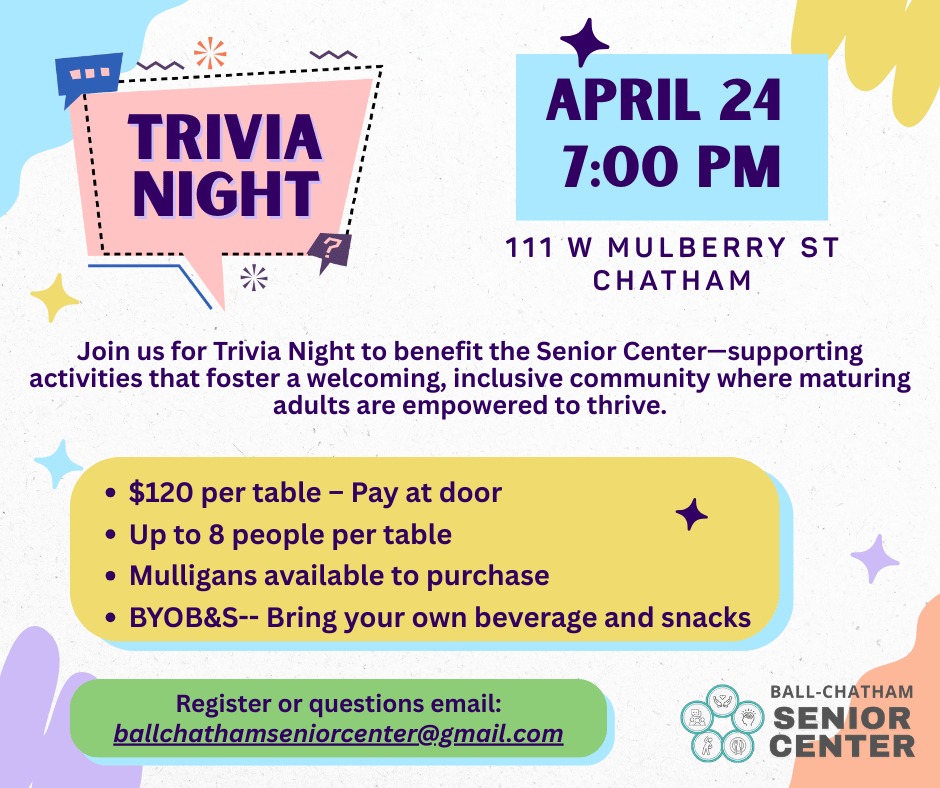 Ball-Chatham Senior Center Trivia Night